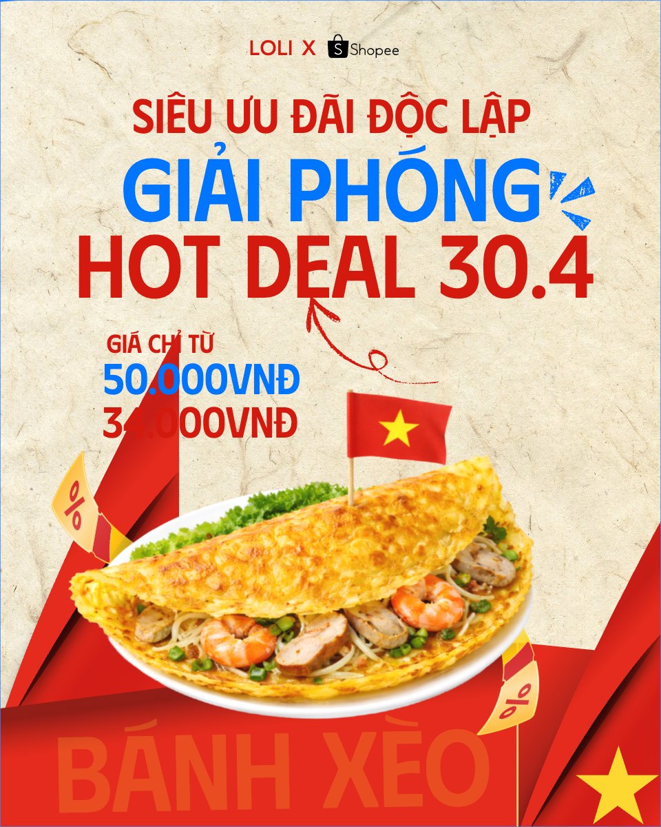 Siêu ưu đãi độc lập giải phóng Hot Deal 30.4