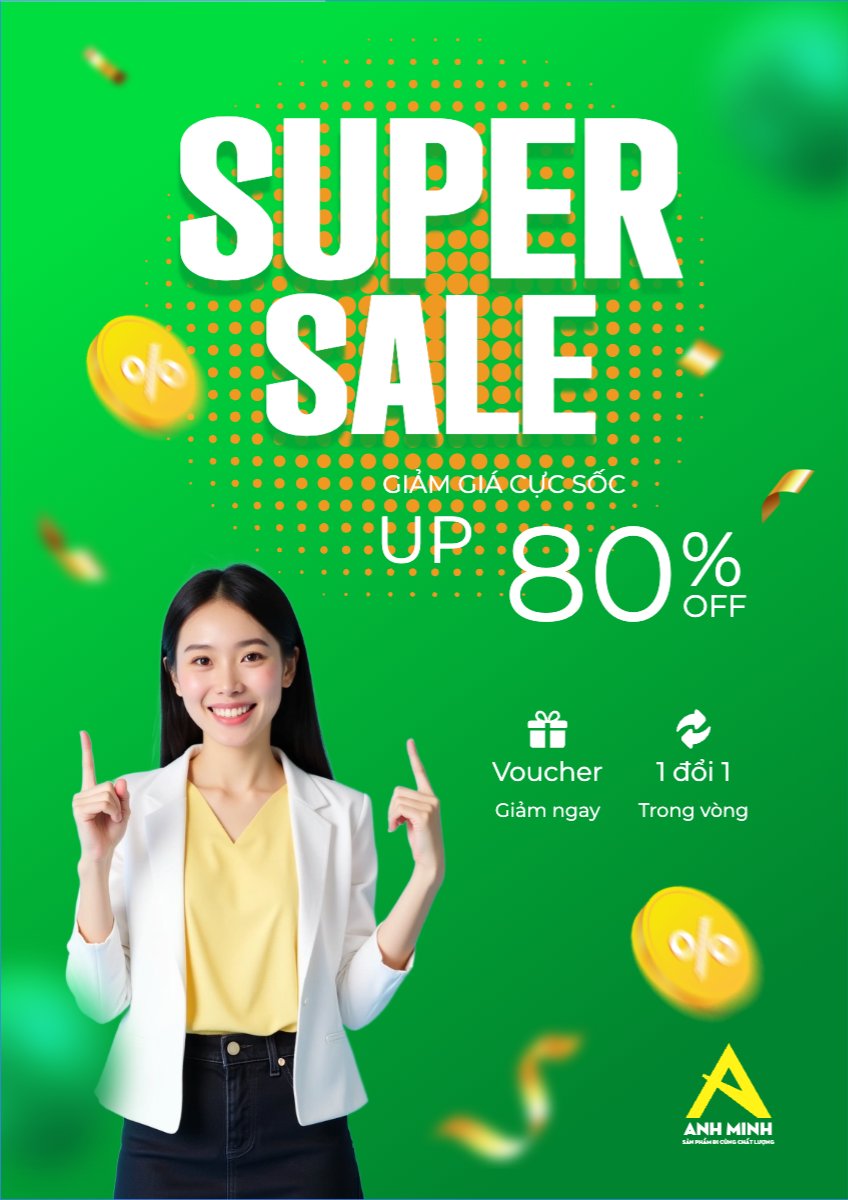Mẫu Poster chuẩn Mua sắm, giảm giá, sale, du lịch, travel, thời trang, fashion — LayerPic