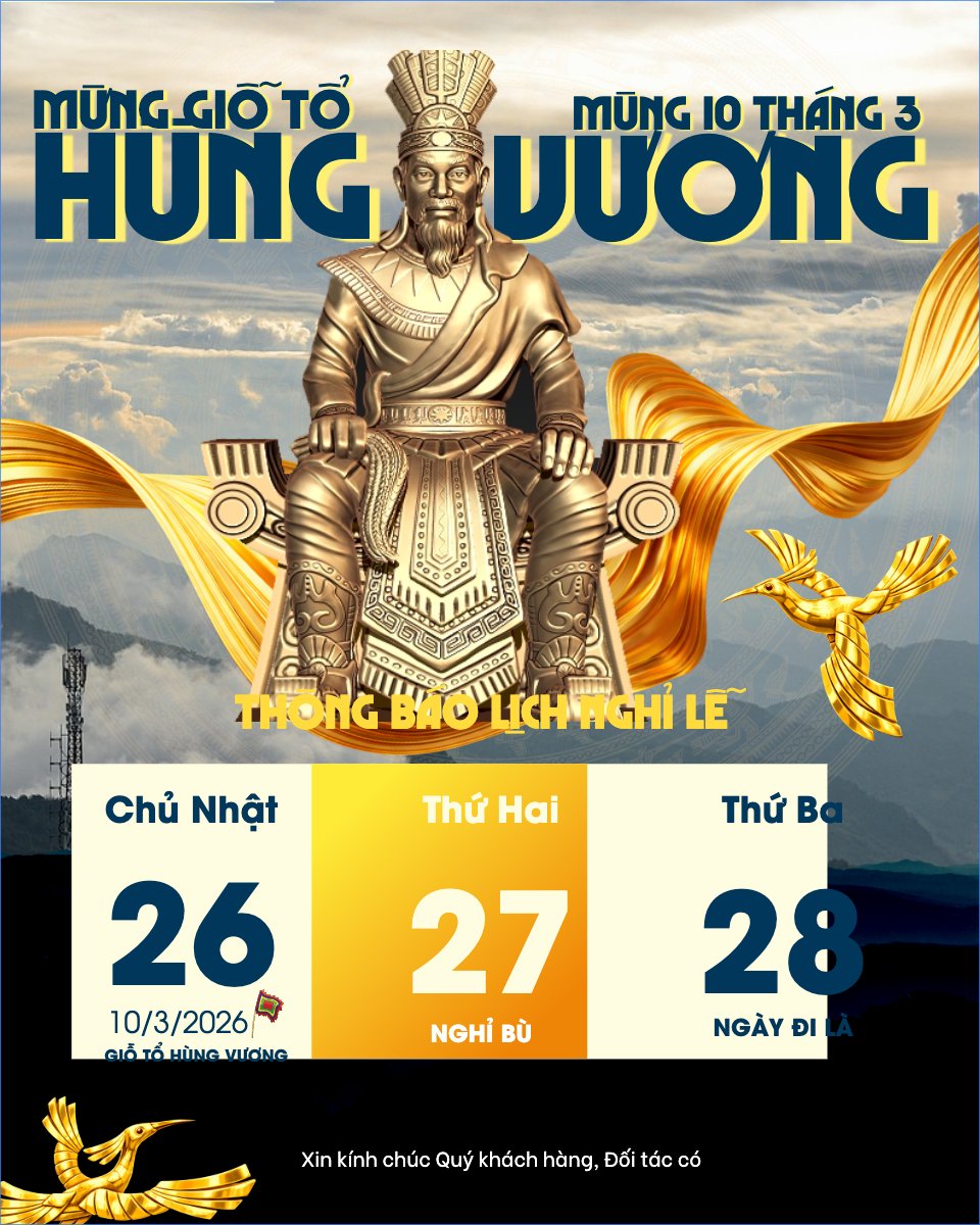 Mẫu Bài post MXH dọc Lịch nghỉ lễ Giỗ Tổ Hùng Vương — LayerPic