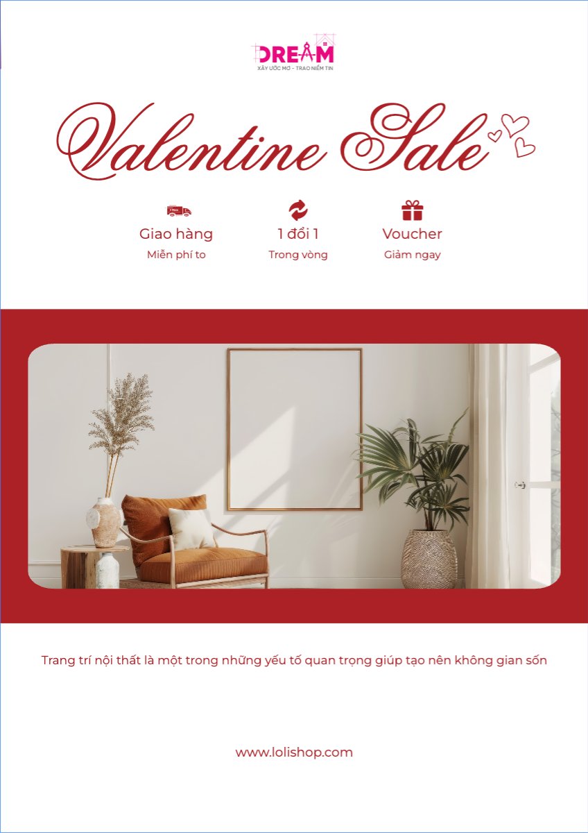 Mẫu Poster chuẩn Valentine, lễ tình nhân, 14/2, xây dựng, build, nội thất, bất động sản, interior, real estate — LayerPic