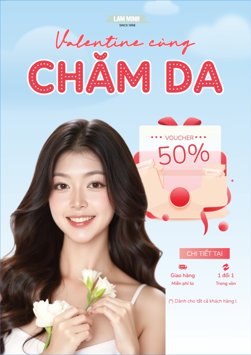 Mẫu Poster chuẩn Quốc tế phụ nữ, 8/3, valentine, lễ tình nhân, 14/2, beauty, làm đẹp, spa, thời trang, fashion — LayerPic