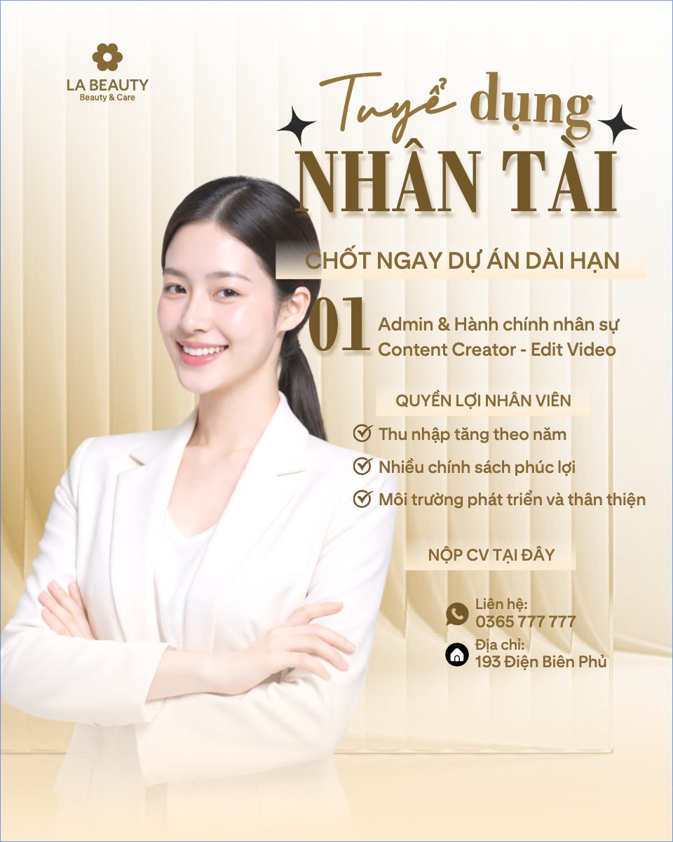 Mẫu Bài post MXH dọc Tuyển dụng nhân tài — LayerPic