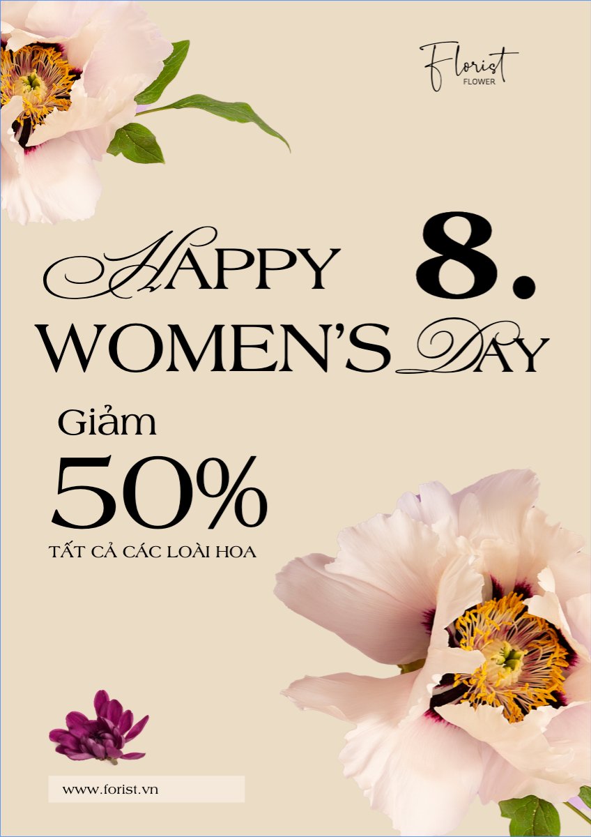 Mẫu Poster chuẩn Quốc tế phụ nữ, women's day, 8/3, sự kiện, event, chương trình, sale, giải trí, entertainment — LayerPic