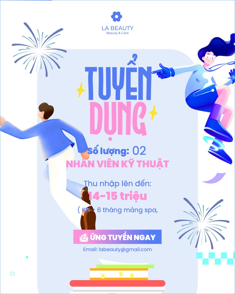 Mẫu Bài post MXH dọc Tuyển dụng kỹ thuật viên — LayerPic