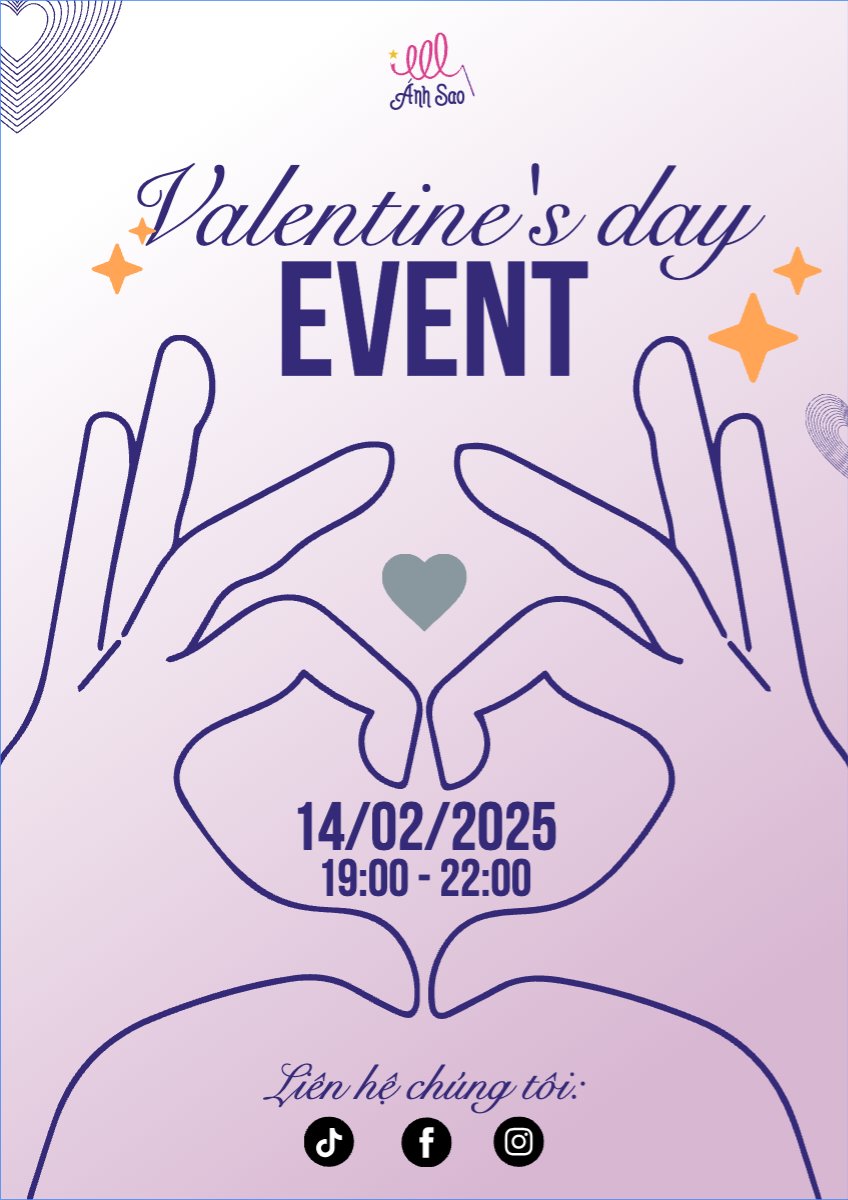 Mẫu Poster chuẩn Lễ tình nhân, Valentine's day, 14/2, sự kiện, event, chương trình, sale, giải trí, entertainment — LayerPic