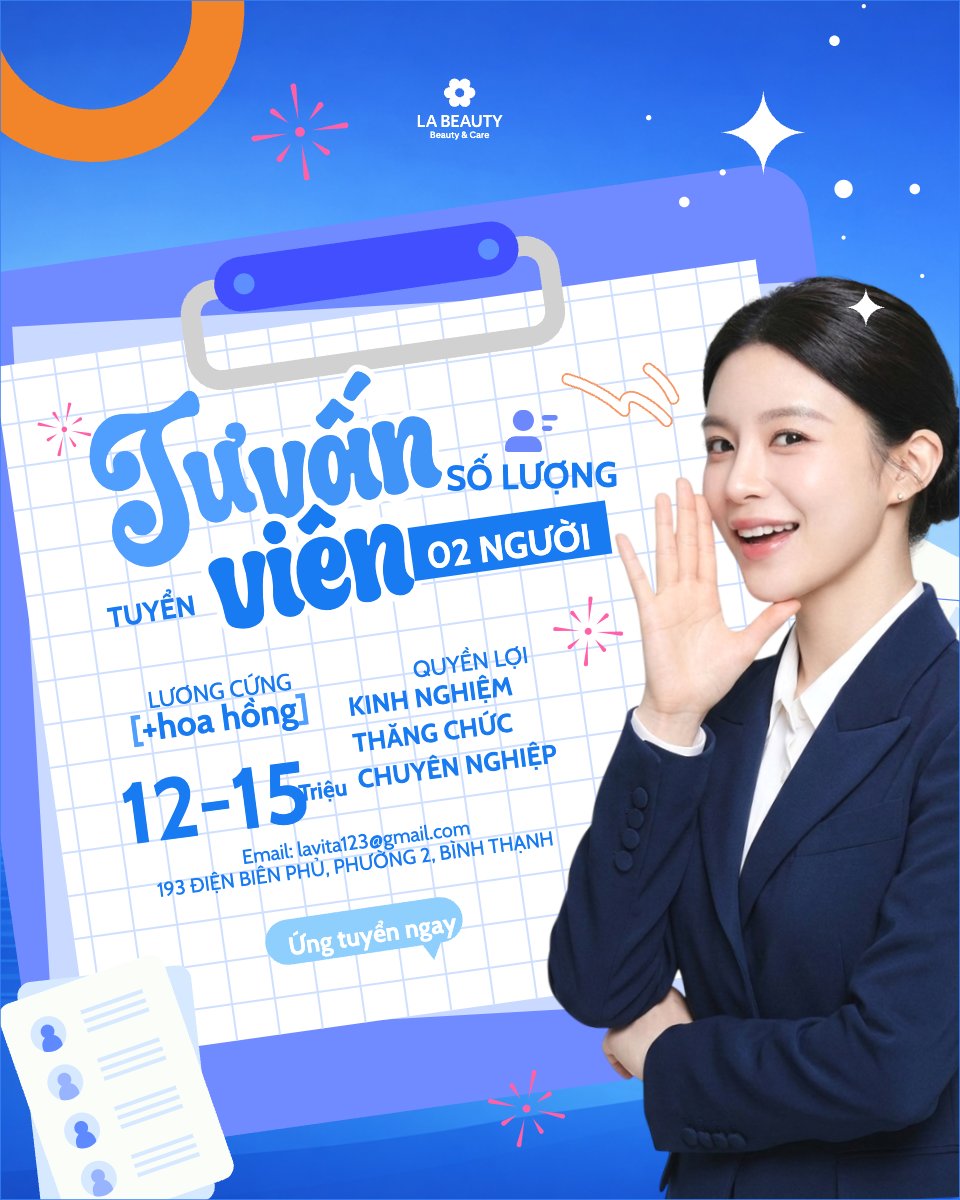 Mẫu Bài post MXH dọc Tuyển dụng tư vấn viên — LayerPic