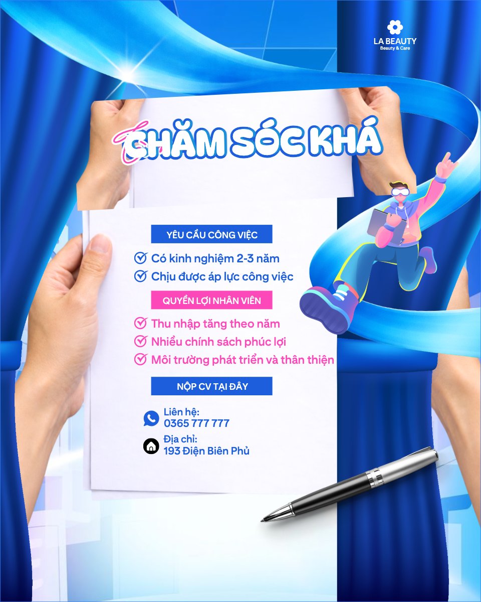 Mẫu Bài post MXH dọc Tìm chăm sóc khách hàng — LayerPic