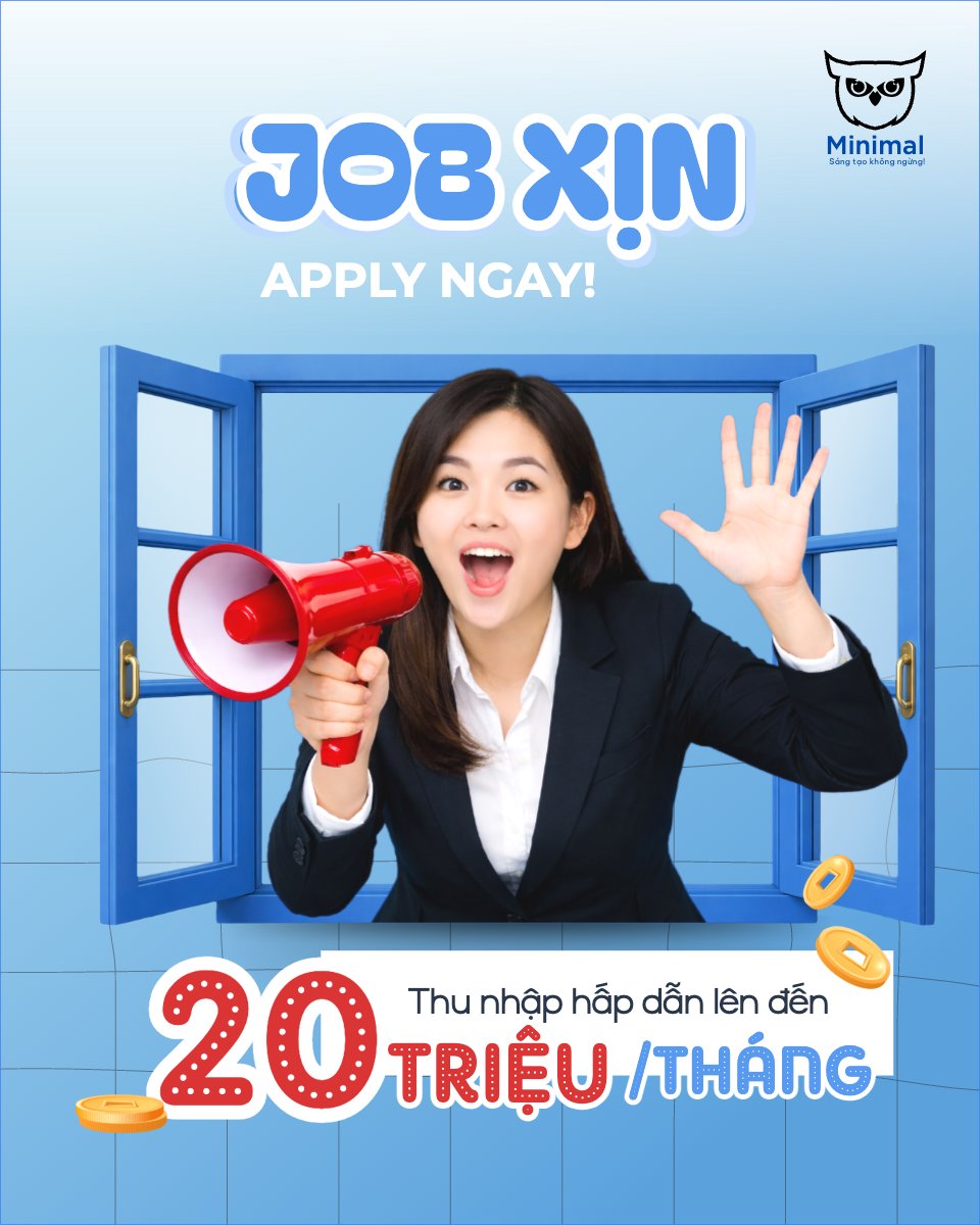 Mẫu Bài post MXH dọc Job xịn apply ngay — LayerPic