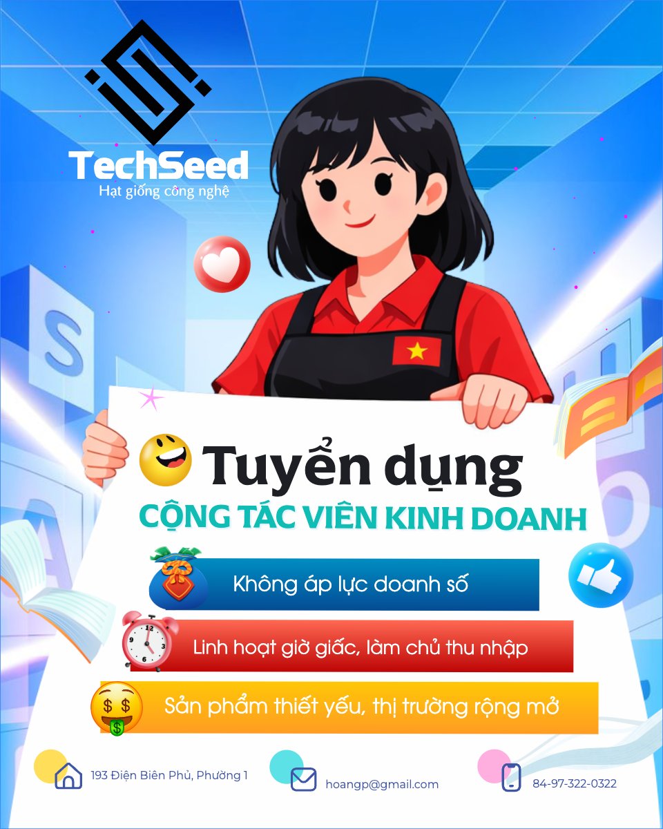 Mẫu Bài post MXH dọc Cộng tác viên kinh doanh — LayerPic