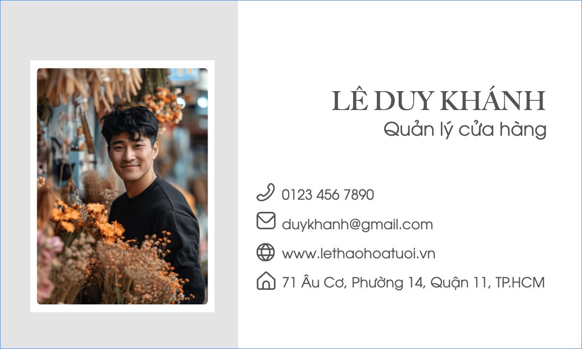 Mẫu Danh thiếp Nông sản, agricultural, farm, cửa hàng hoa, flower shop — LayerPic