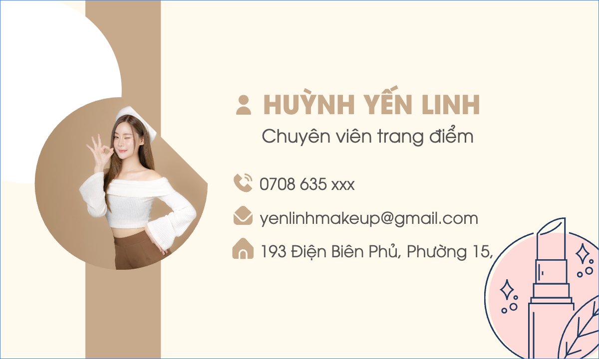 Mẫu Danh thiếp Spa, beauty, làm đẹp, thẩm mỹ, makeup, trang điểm — LayerPic