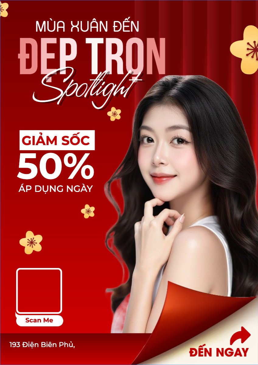 Mẫu Poster chuẩn Tết, Xuân, Ất tỵ, năm 2025, 2025, spa, beauty, làm đẹp, thẩm mỹ , du lịch, travel, tourism, trải nghiệm, khám phá — LayerPic