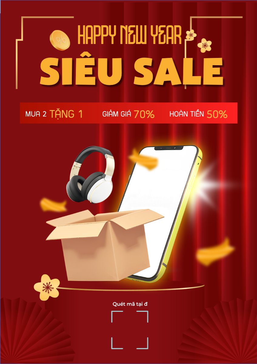 Mẫu Poster chuẩn Tết, Xuân, Ất tỵ, năm 2025, 2025, công nghệ, technology, điện tử, electronic — LayerPic