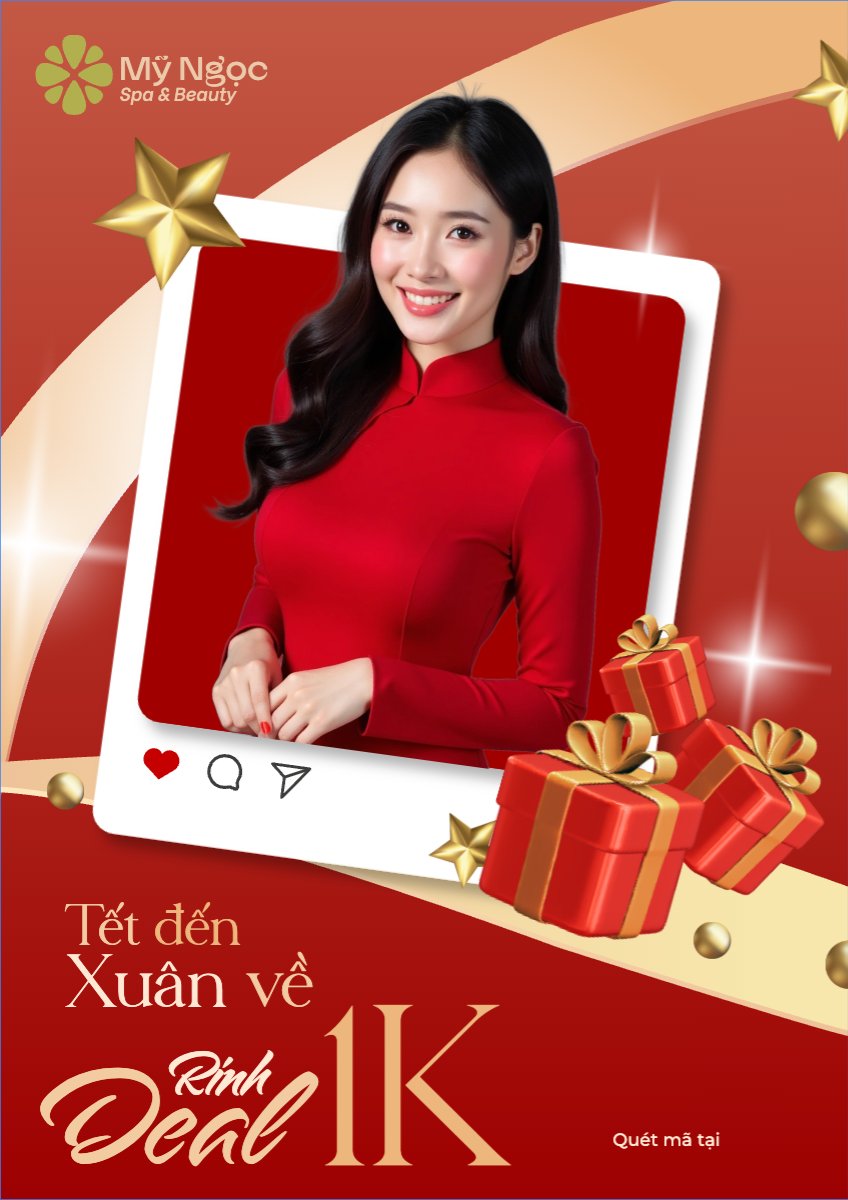 Mẫu Poster chuẩn Tết, Xuân, Ất tỵ, năm 2025, 2025, spa, beauty, làm đẹp, thẩm mỹ , du lịch, travel, tourism, trải nghiệm, khám phá — LayerPic