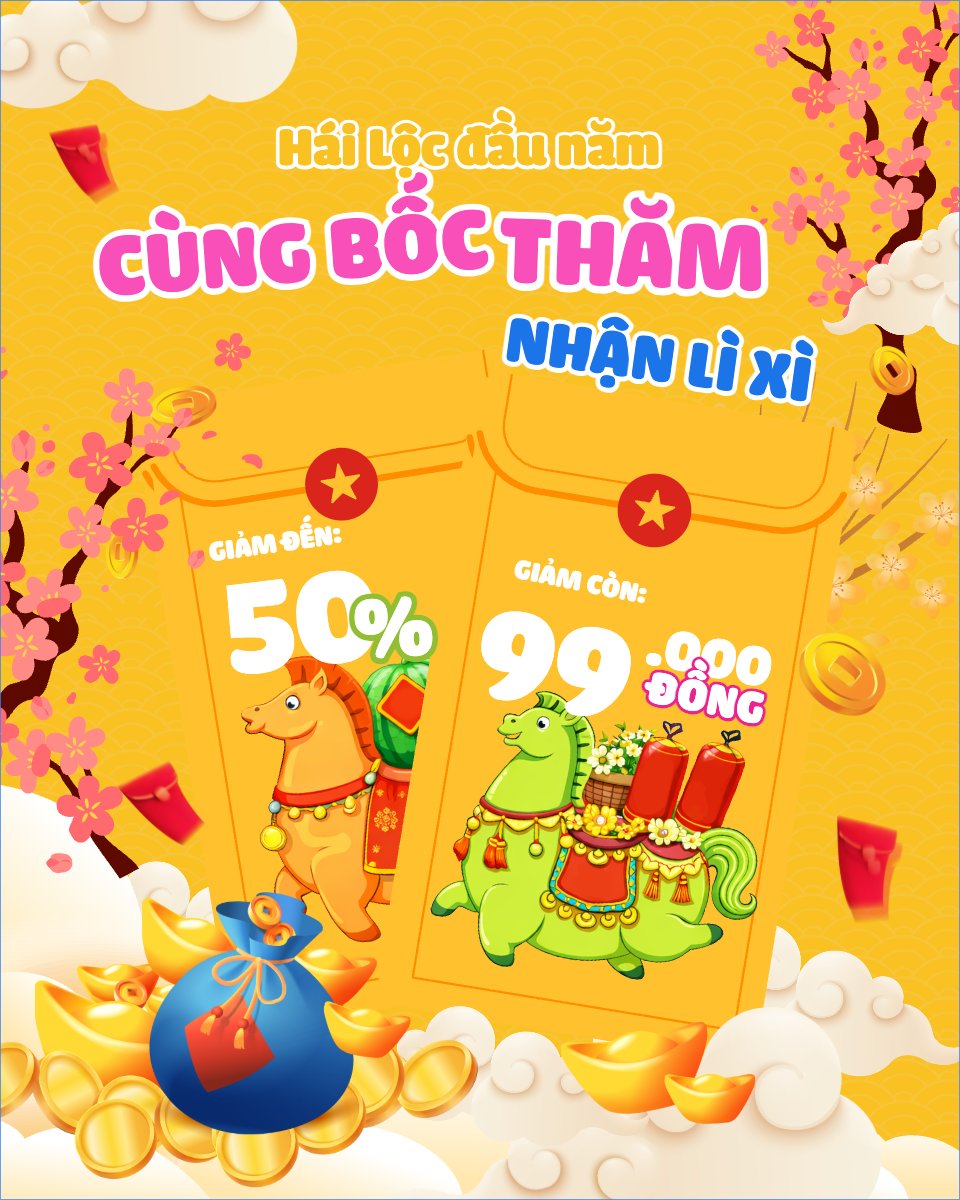 Mẫu Bài post MXH dọc Lì xì đầu năm — LayerPic