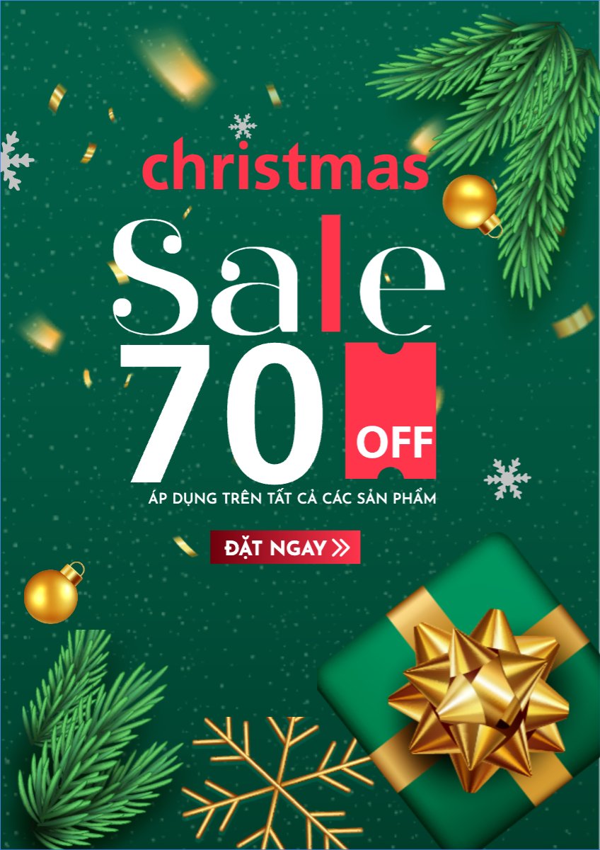 Mẫu Poster chuẩn Giáng sinh, Christmas, Noel, 25/12, sự kiện, event, chương trình, sale, giải trí, entertainment — LayerPic
