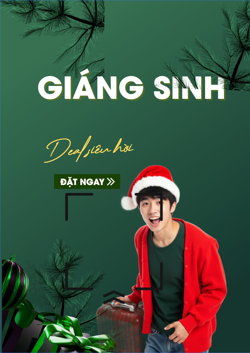 Mẫu Poster chuẩn Giáng sinh, Christmas, Noel, 25/12, du lịch, travel, tourism, trải nghiệm, khám phá — LayerPic