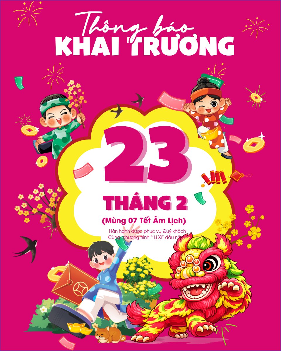 Thông báo khai trương đầu năm
