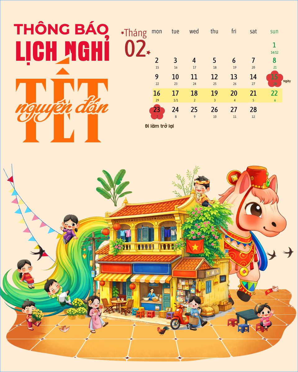 Thông báo nghỉ tết Nguyên Đán