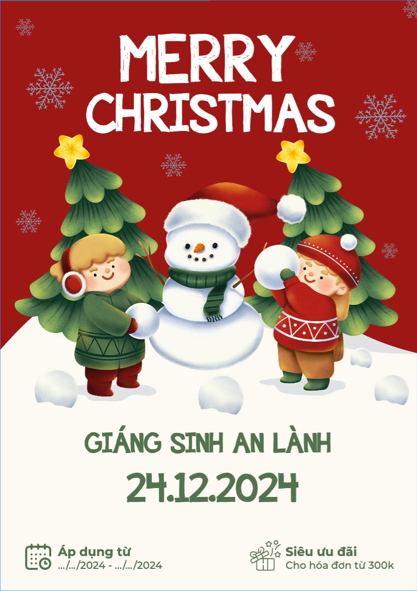Mẫu Poster chuẩn Giáng sinh, Christmas, Noel, 25/12, Sự kiện, event, chương trình, sale, giải trí, entertainment — LayerPic