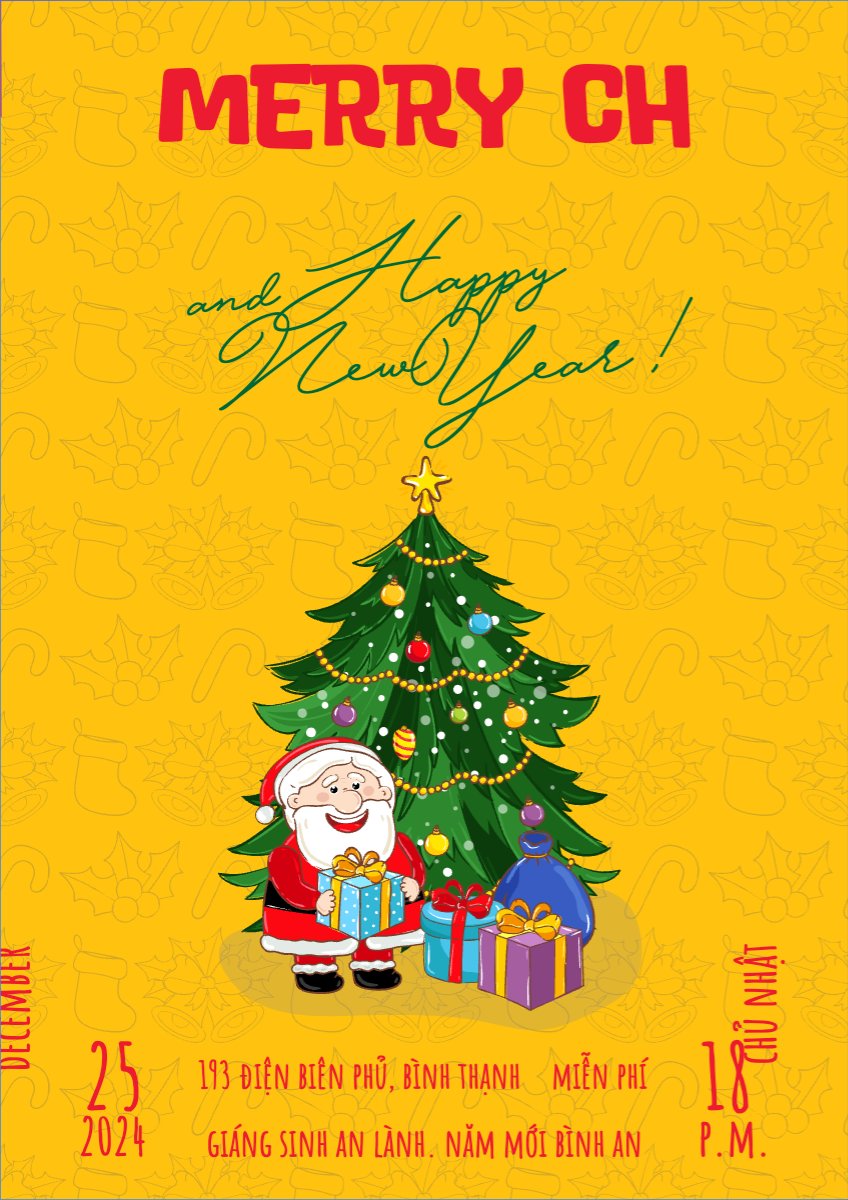 Mẫu Poster chuẩn Giáng sinh, christmas, x-mas, lễ hội, sự kiện, event, party — LayerPic