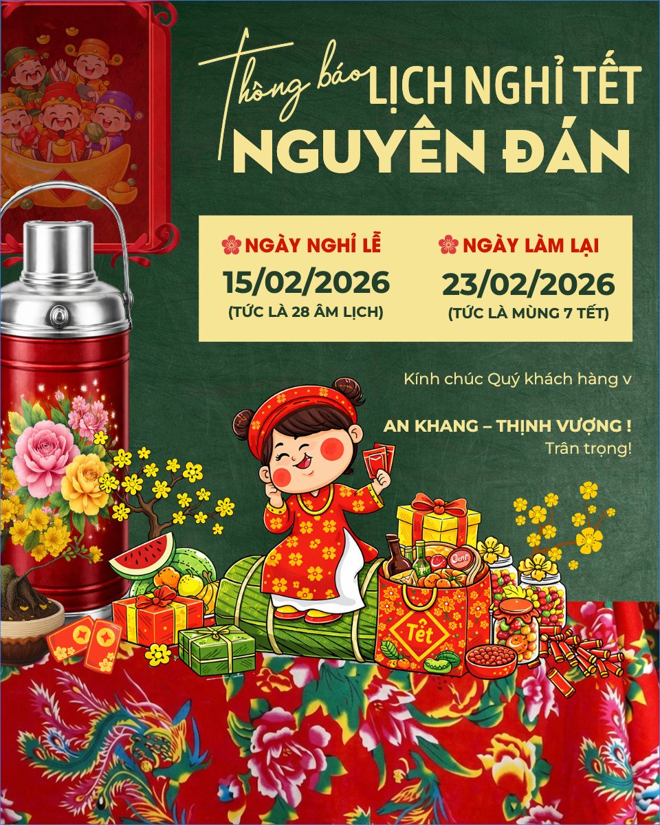 Mẫu Bài post MXH dọc Thông báo nghỉ tết Nguyên Đán — LayerPic