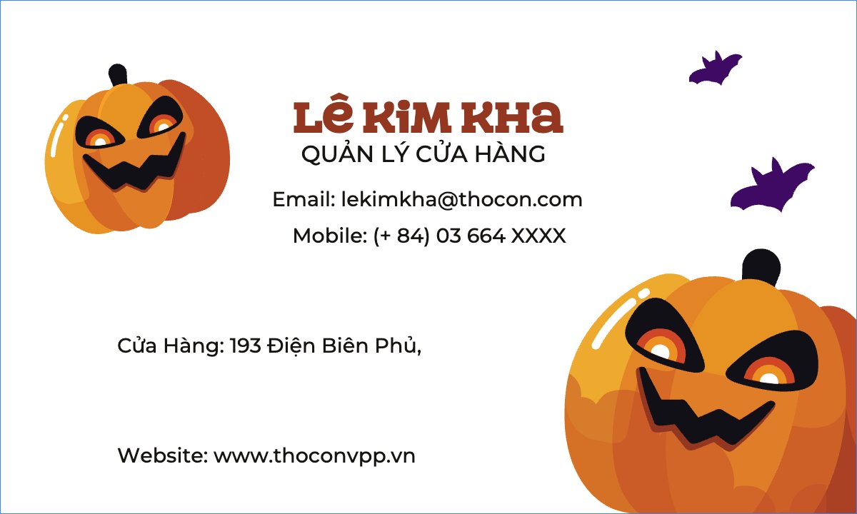 Mẫu Danh thiếp Halloween, sự kiện, event, chương trình, lễ hội — LayerPic