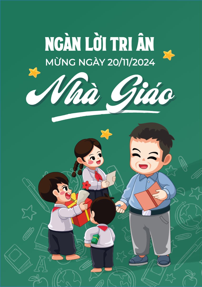 Mẫu Poster chuẩn Ngày nhà giáo, 20/11, Teacher's day, sự kiện, event, giáo dục, education, school, trường học — LayerPic