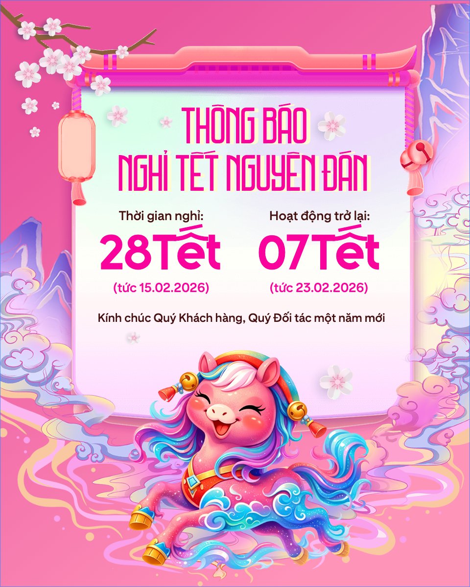 Mẫu Bài post MXH dọc Thông báo nghỉ tết Nguyên Đán — LayerPic