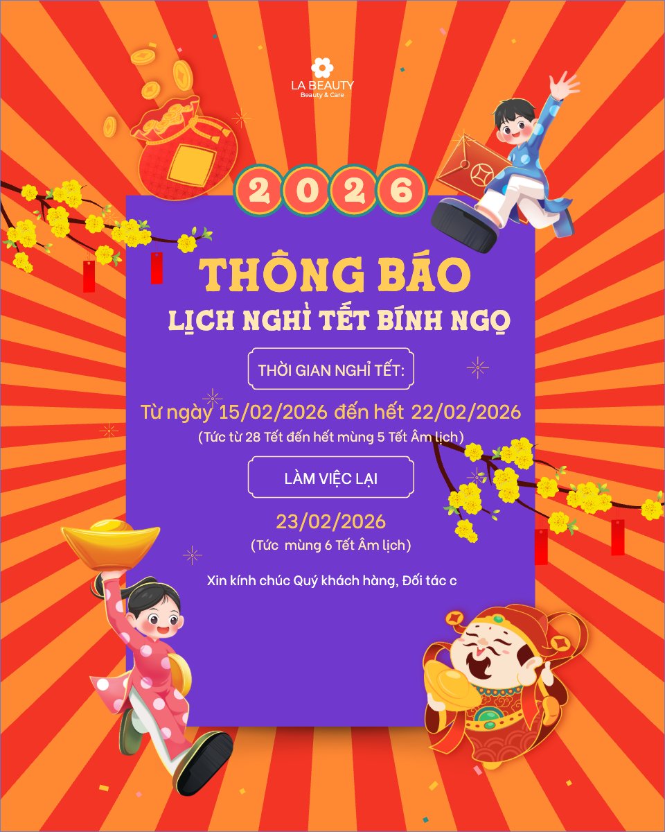 Mẫu Bài post MXH dọc Thông báo lịch nghỉ tết nguyên đán Bính Ngọ 2026 — LayerPic