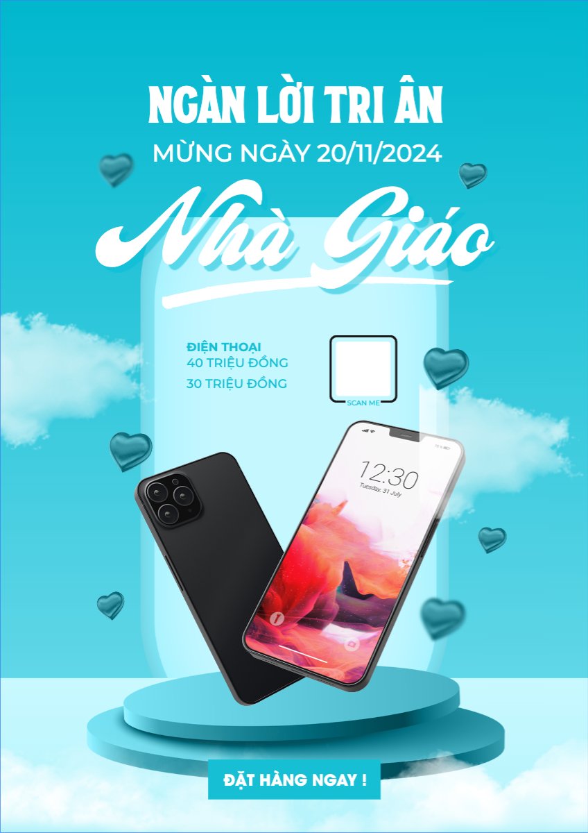 Mẫu Poster chuẩn Ngày nhà giáo, 20/11, Teacher's day, công nghệ, technology, điện tử, electronic, sự kiện, event — LayerPic