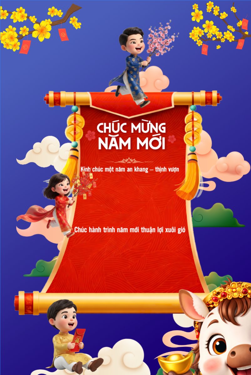 Mẫu Bài post MXH dọc Chúc mừng năm mới — LayerPic