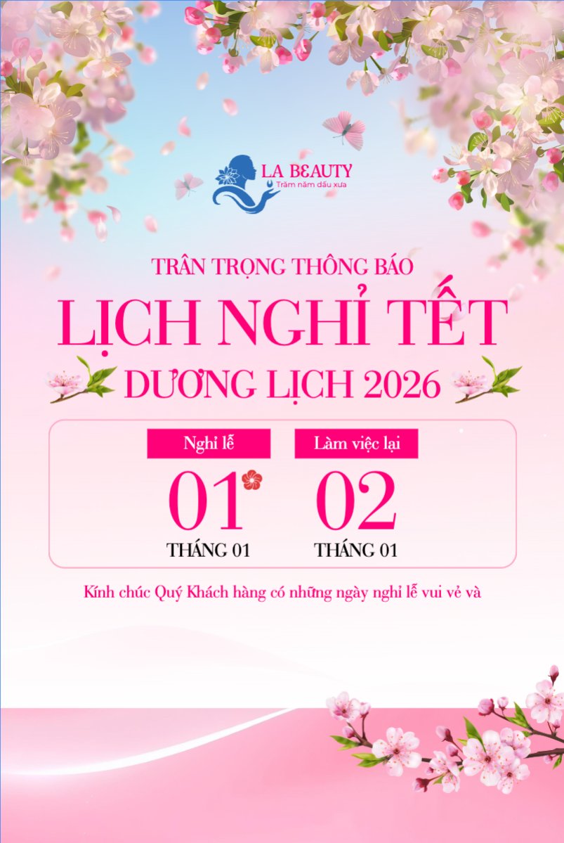 Mẫu Bài post MXH dọc Thông báo lịch nghỉ Tết dương lịch 2026 — LayerPic