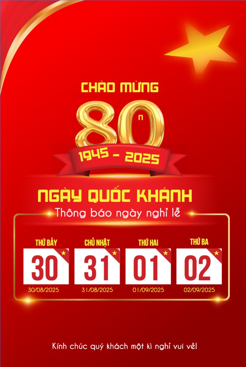Mẫu Bài post MXH dọc 2/9, Quốc Khánh, lễ hội, thông báo, lịch nghỉ, Việt Nam, sự kiện, event, hiện đại, modern — LayerPic