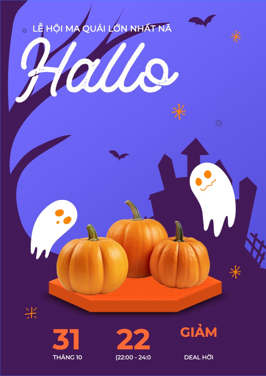 Mẫu Poster chuẩn Halloween, sự kiện, event, chương trình, sale, giải trí, entertainment — LayerPic