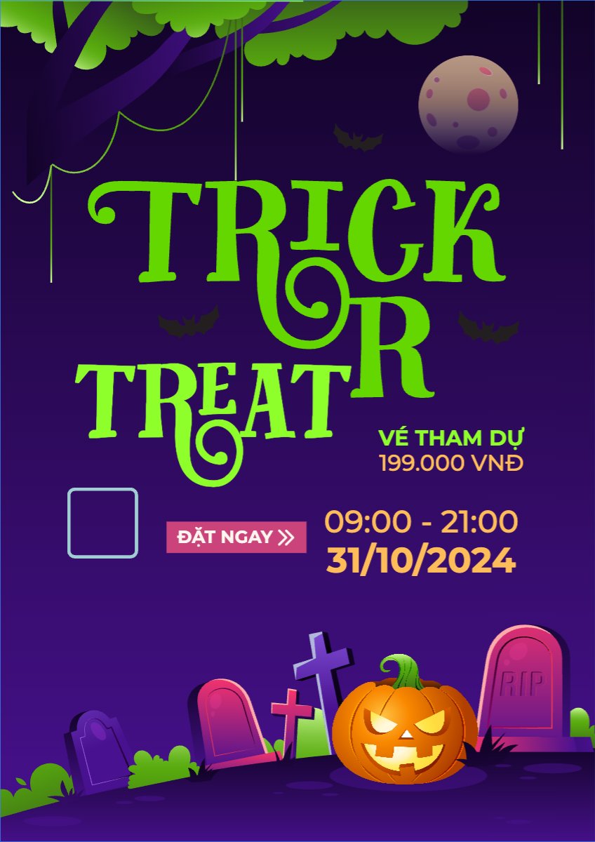 Mẫu Poster chuẩn Halloween, sự kiện, event, chương trình, sale, giải trí, entertainment — LayerPic