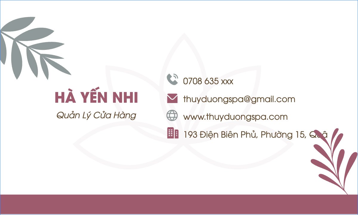 Mẫu Danh thiếp Spa, beauty, làm đẹp, thẩm mỹ, mỹ phẩm, cosmetic — LayerPic