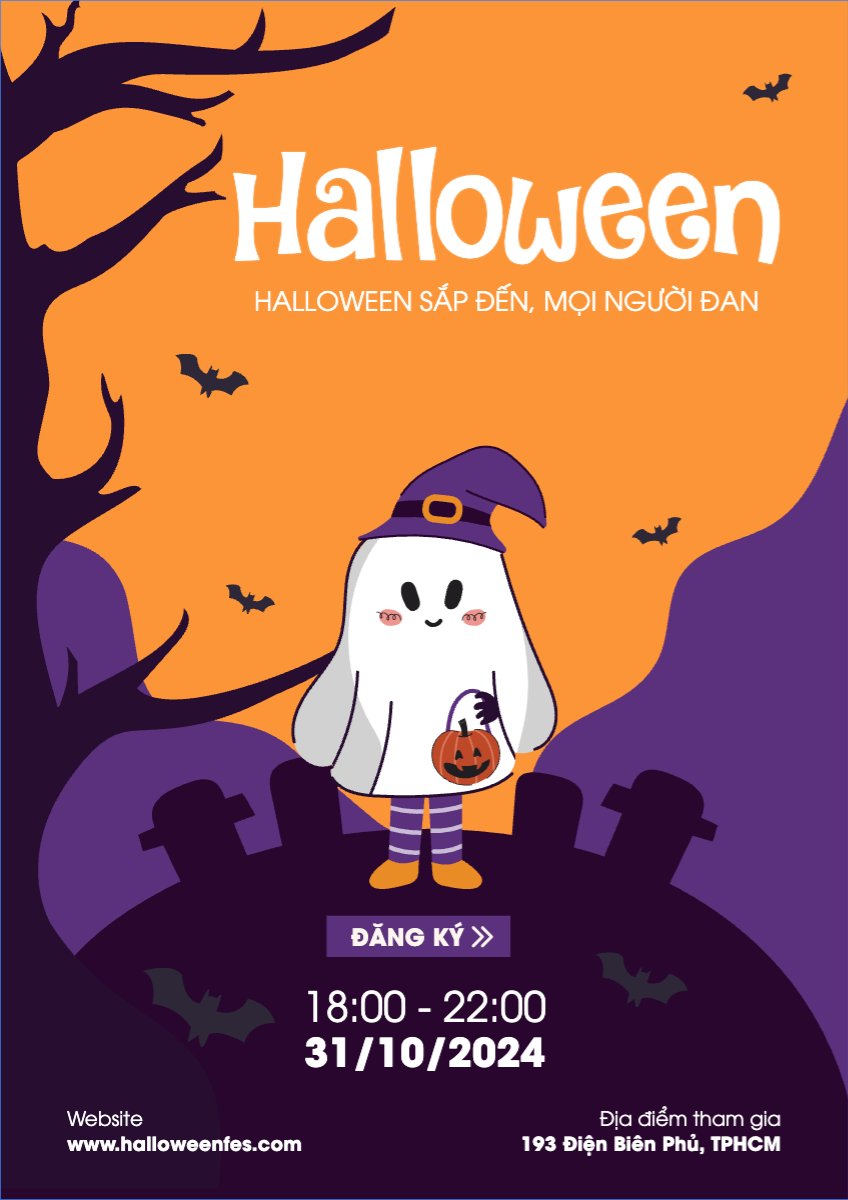 Mẫu Poster chuẩn Halloween, sự kiện, event, chương trình, sale, giải trí, entertainment — LayerPic