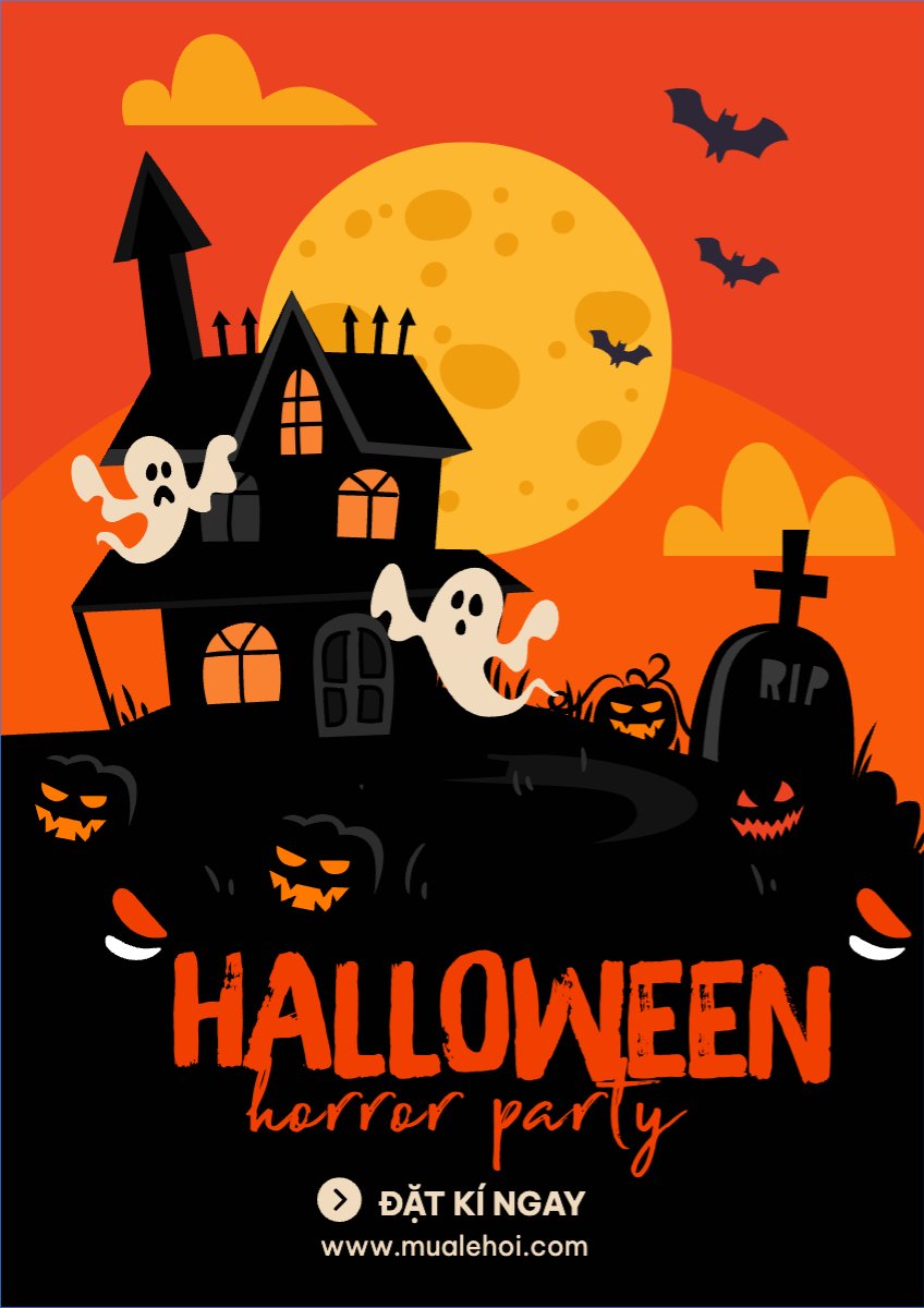 Mẫu Poster chuẩn Halloween, sự kiện, event, chương trình, sale, giải trí, entertainment — LayerPic