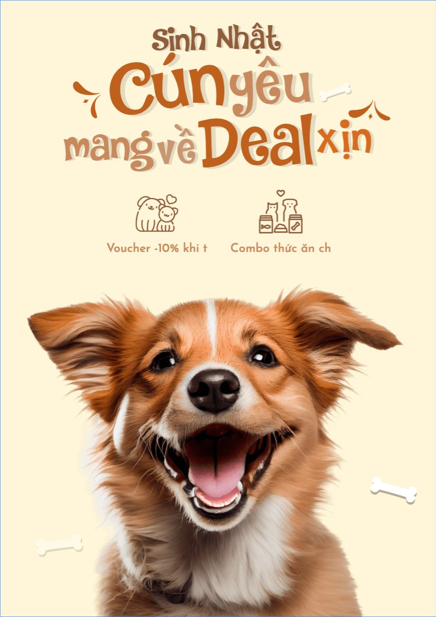 Mẫu Poster chuẩn Pet, thú cưng, thú nuôi, động vật, animal, cún, dog — LayerPic