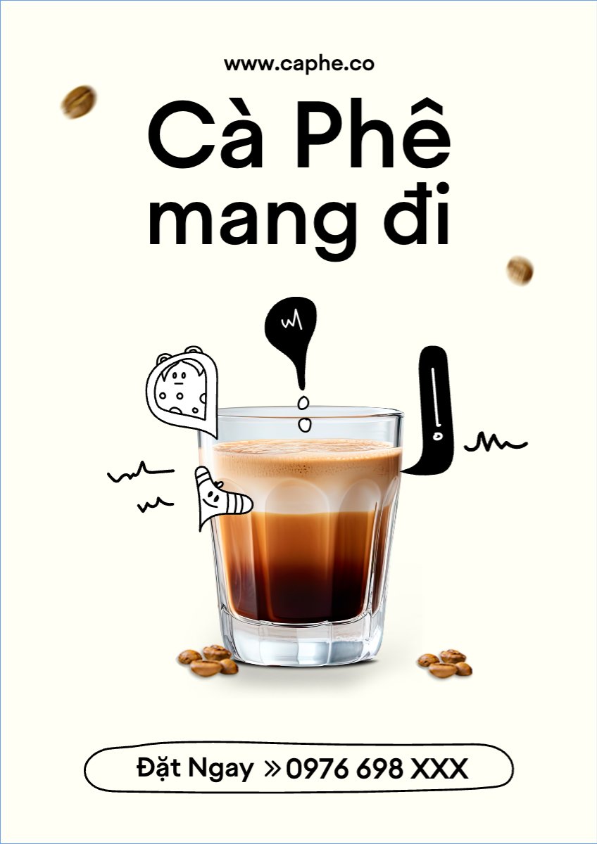 Mẫu Poster chuẩn Nước uống, juice, giải khát, F&B, drink,coffee — LayerPic