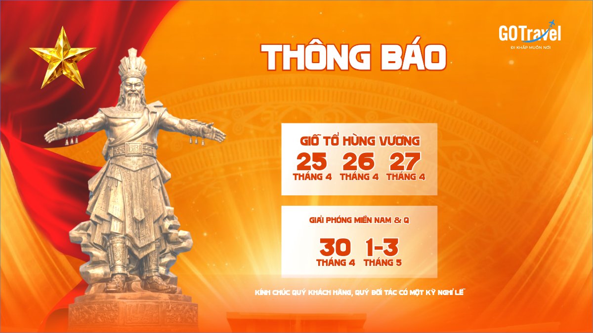 Thông báo nghỉ lễ Giỗ tổ Hùng Vương 2026