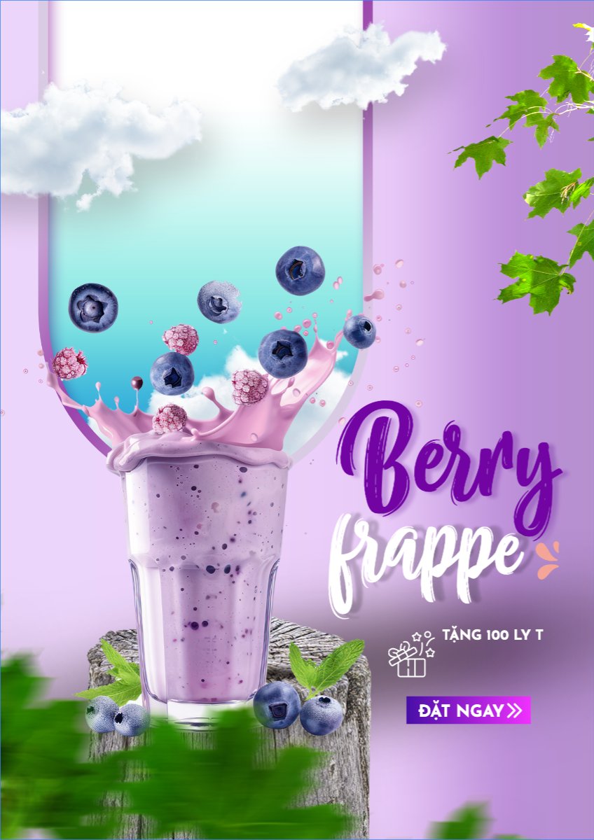 Mẫu Poster chuẩn Nước uống, juice, giải khát, F&B, drink — LayerPic
