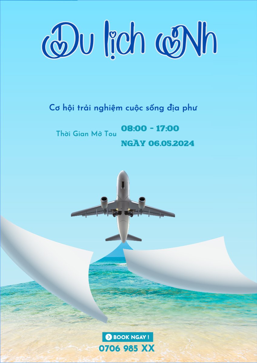 Mẫu Poster chuẩn Du lịch, travel, tourism, trải nghiệm, khám phá — LayerPic