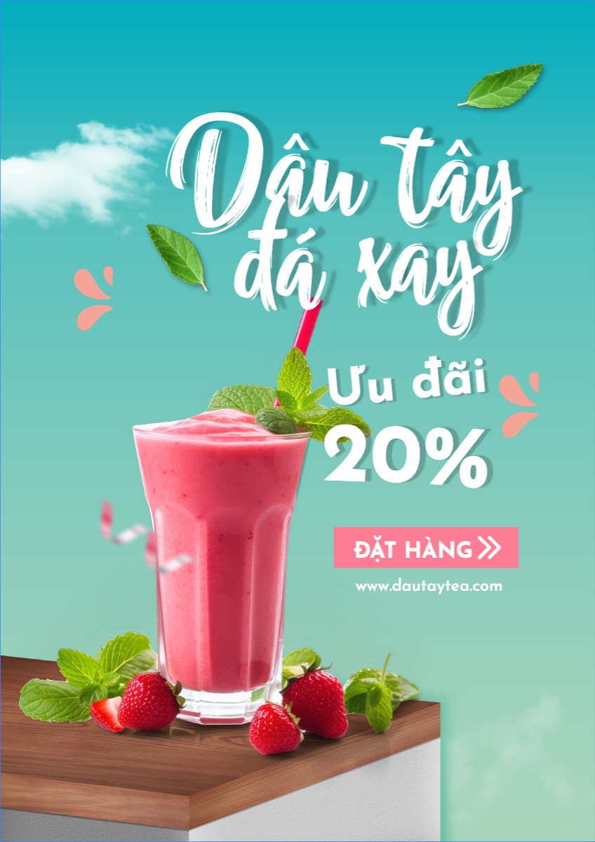 Mẫu Poster chuẩn Nước uống, juice, giải khát, F&B, drink — LayerPic