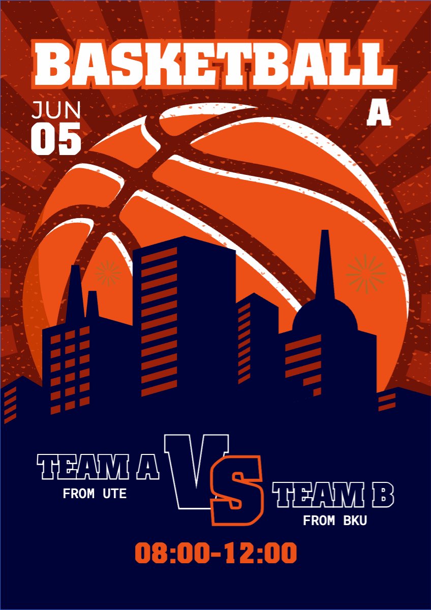 Mẫu Poster chuẩn Giáo dục, education, school, trường học,bóng rổ, basketball — LayerPic
