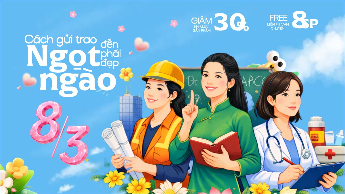 Mẫu Bài post MXH (16:9) Cách gửi trao ngọt ngào đến phái đẹp — LayerPic