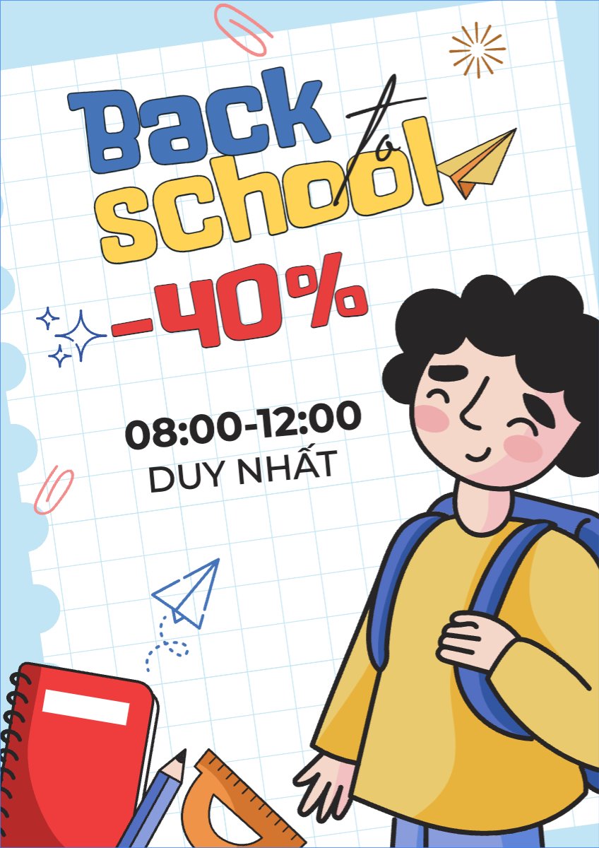 Mẫu Poster chuẩn Giáo dục, education, school, trường học — LayerPic