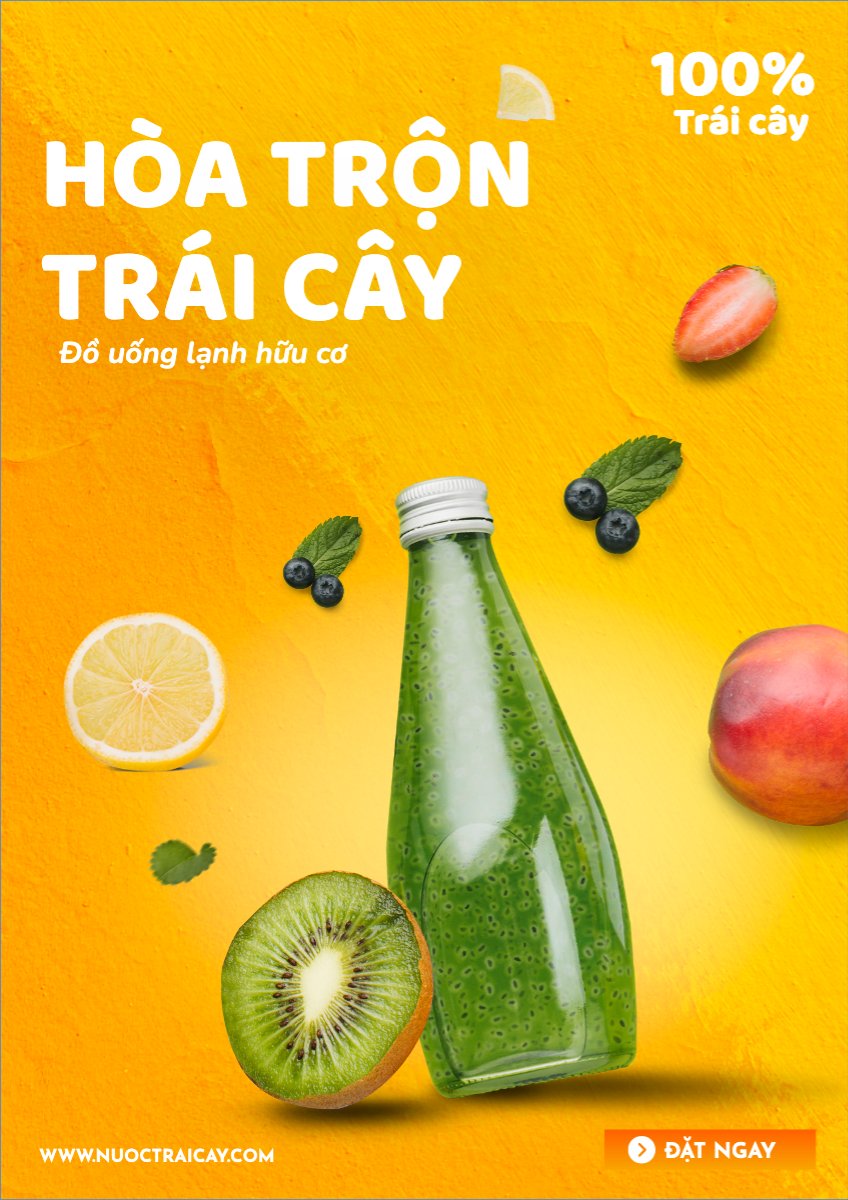 Mẫu Poster chuẩn Nước uống, juice, giải khát, F&B, drink — LayerPic