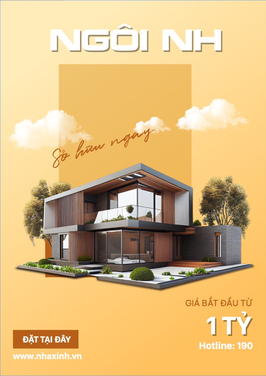 Mẫu Poster chuẩn Xây dựng, build, nội thất, bất động sản, interior, real estate — LayerPic